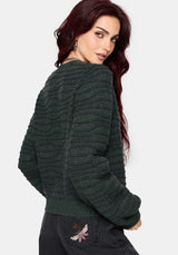 Stormi Wave Streifen Strick Strickjacke