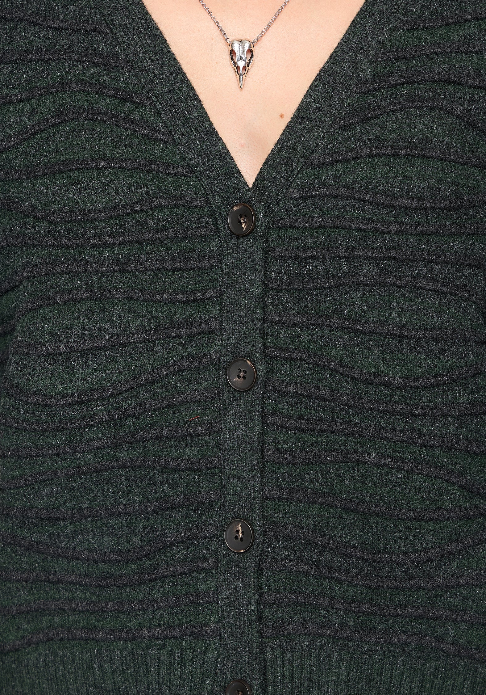 Stormi Wave Streifen Strick Strickjacke