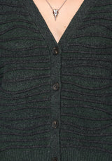 Stormi Wave Streifen Strick Strickjacke