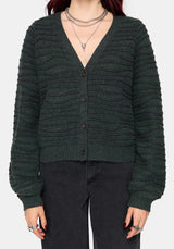 Stormi Wave Streifen Strick Strickjacke