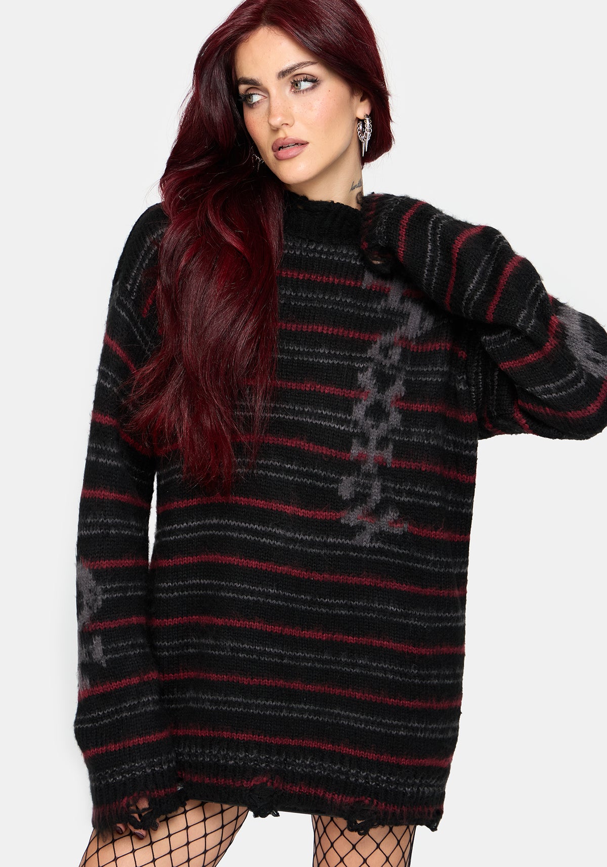 Alani Rune Stripe Jacquard Knit Jumper