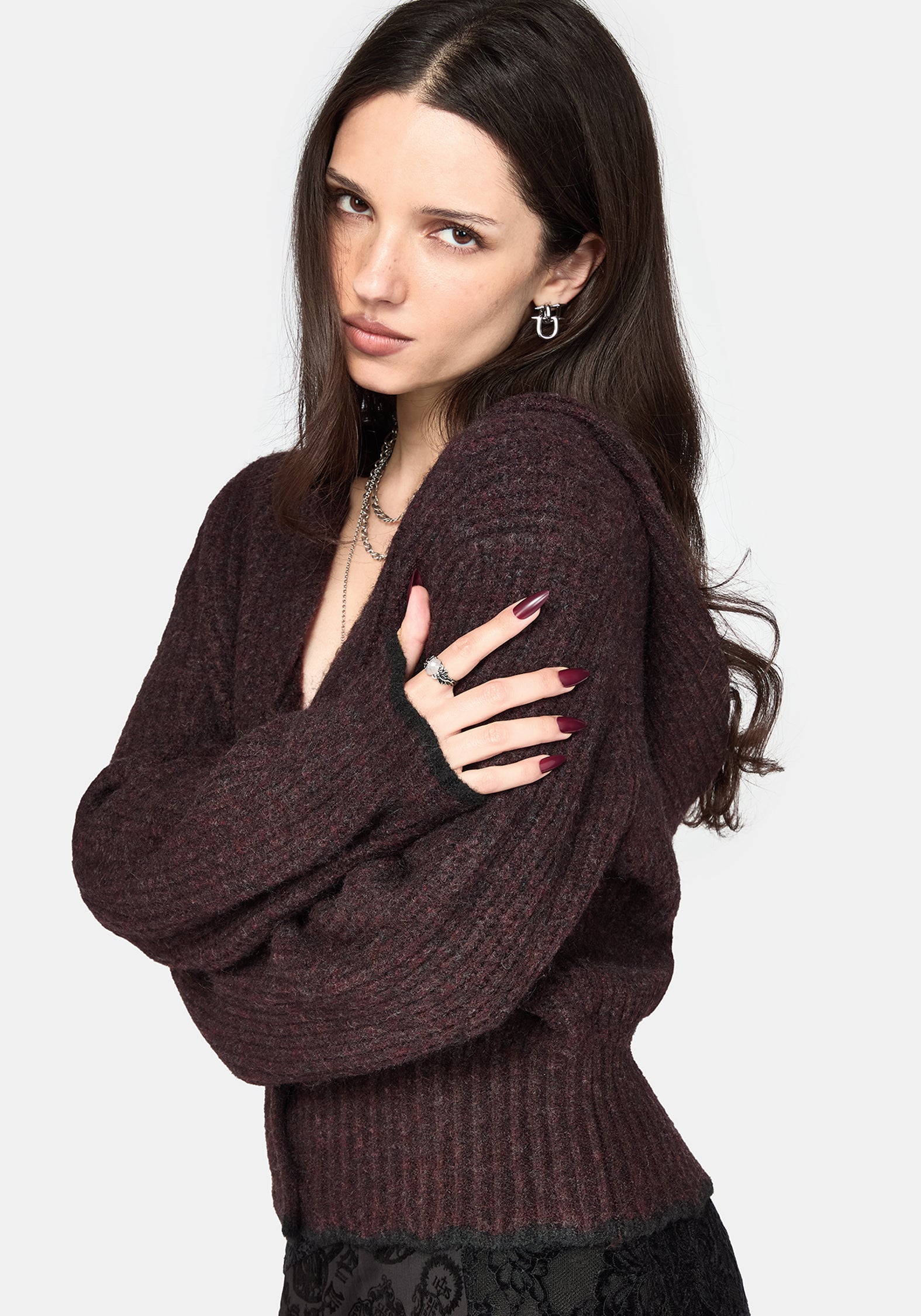Vallie Mit Kapuze Blouson Strick Strickjacke