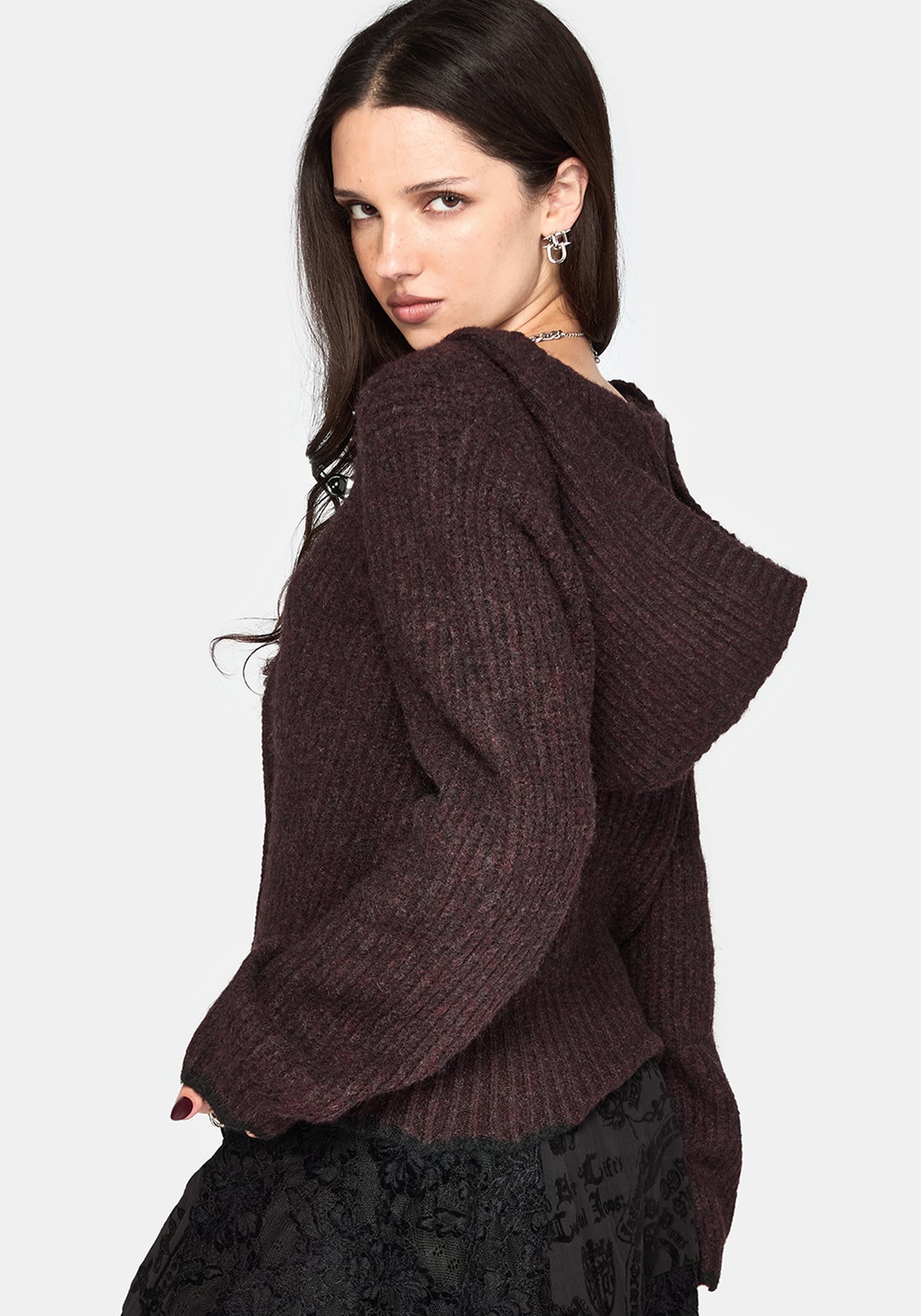 Vallie Mit Kapuze Blouson Strick Strickjacke