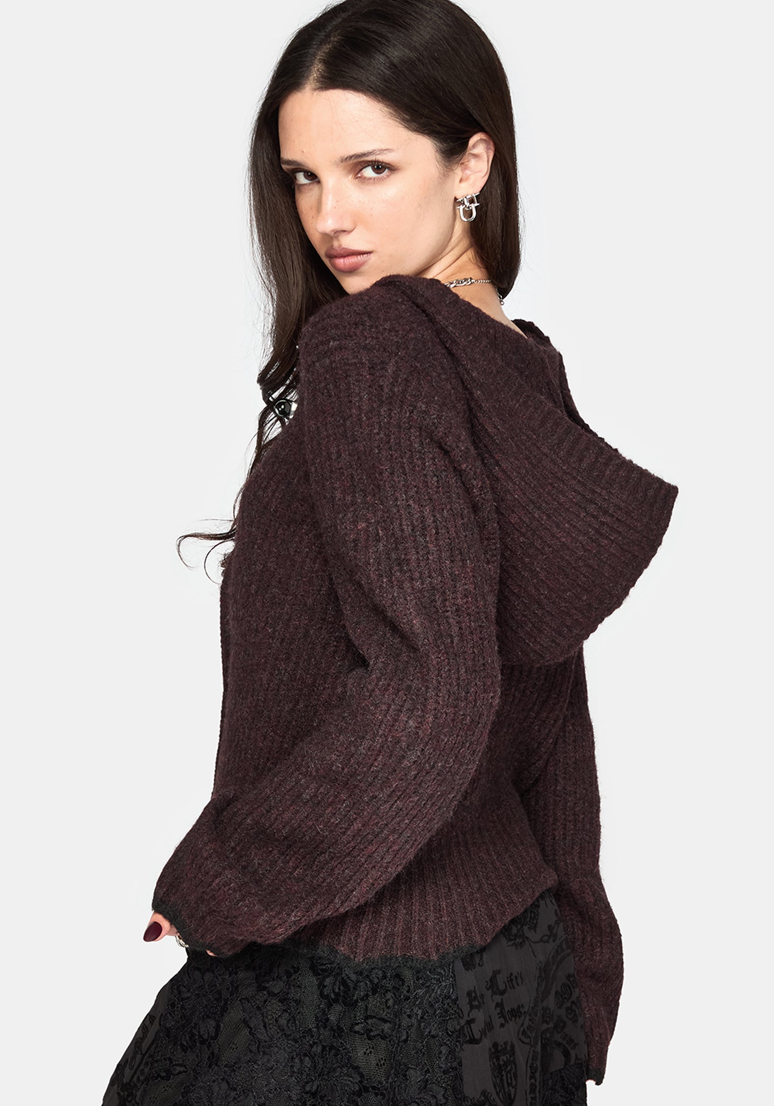 Vallie Mit Kapuze Blouson Strick Strickjacke