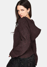 Vallie Mit Kapuze Blouson Strick Strickjacke