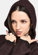 Vallie Mit Kapuze Blouson Strick Strickjacke