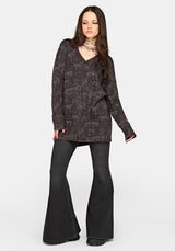 Diabolical V-Ausschnitt Strick Pullover