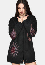 Angela Himmlisch Fluffy Strick Strickjacke