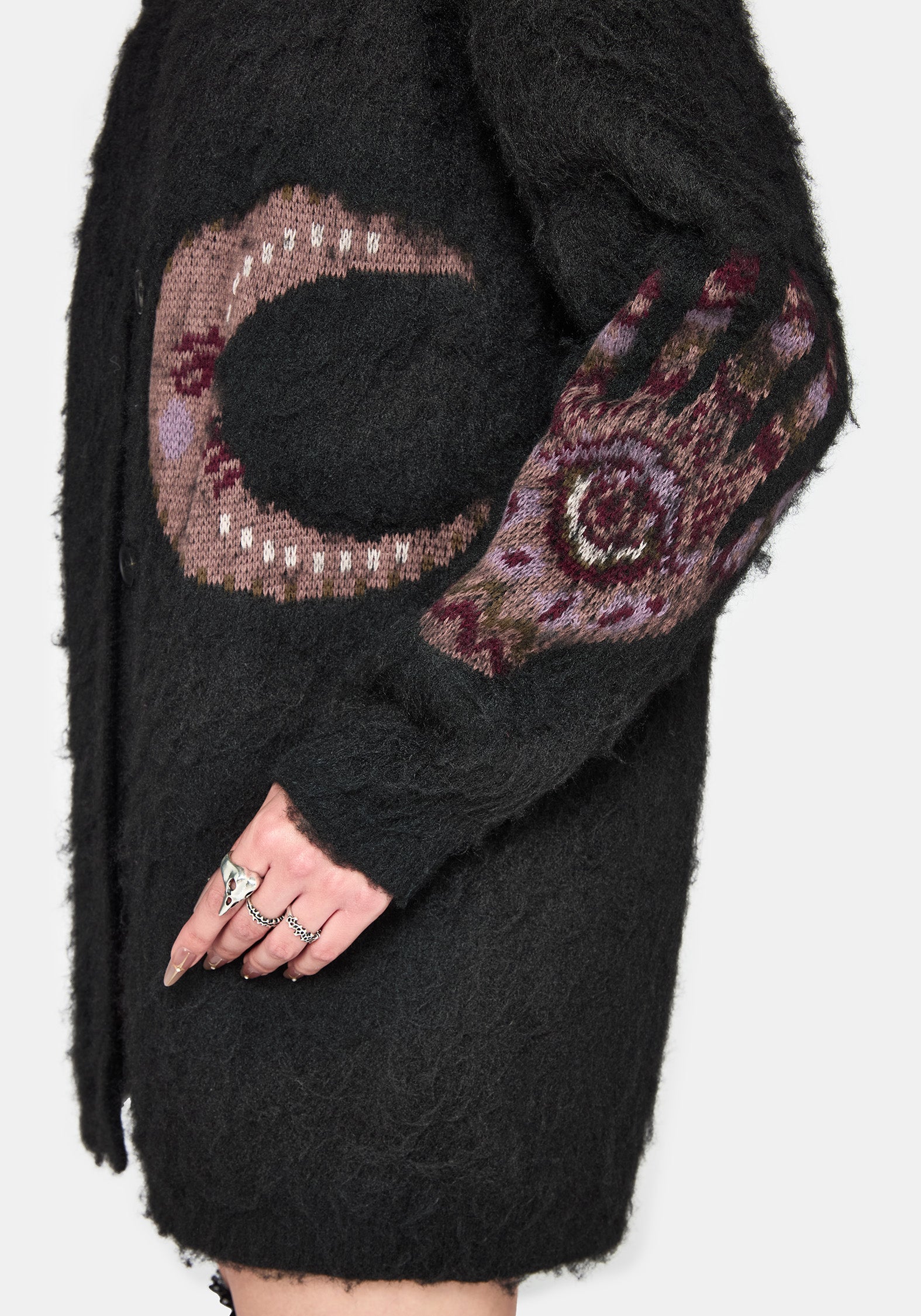 Angela Himmlisch Fluffy Strick Strickjacke