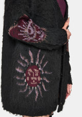 Angela Himmlisch Fluffy Strick Strickjacke