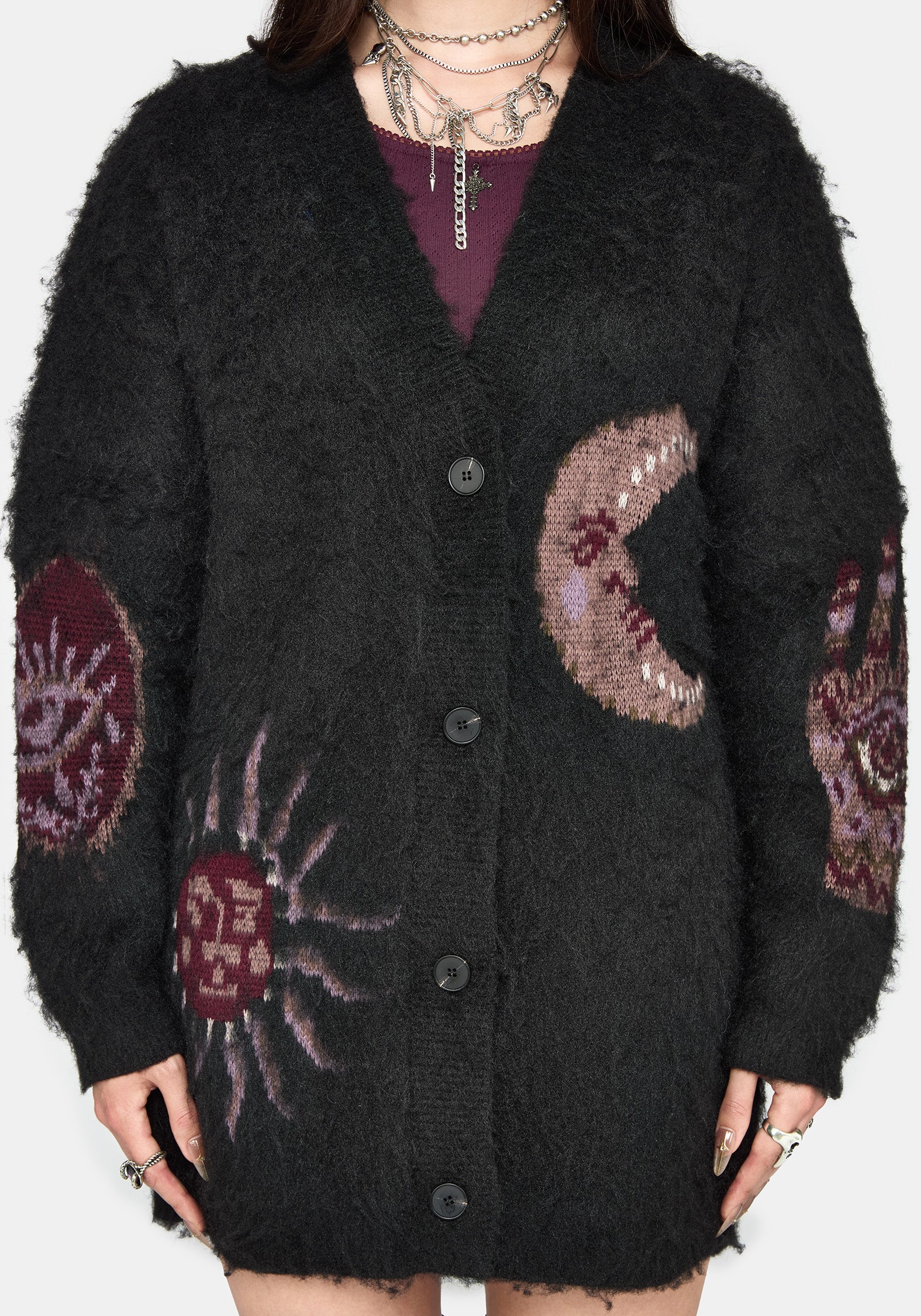 Angela Himmlisch Fluffy Strick Strickjacke