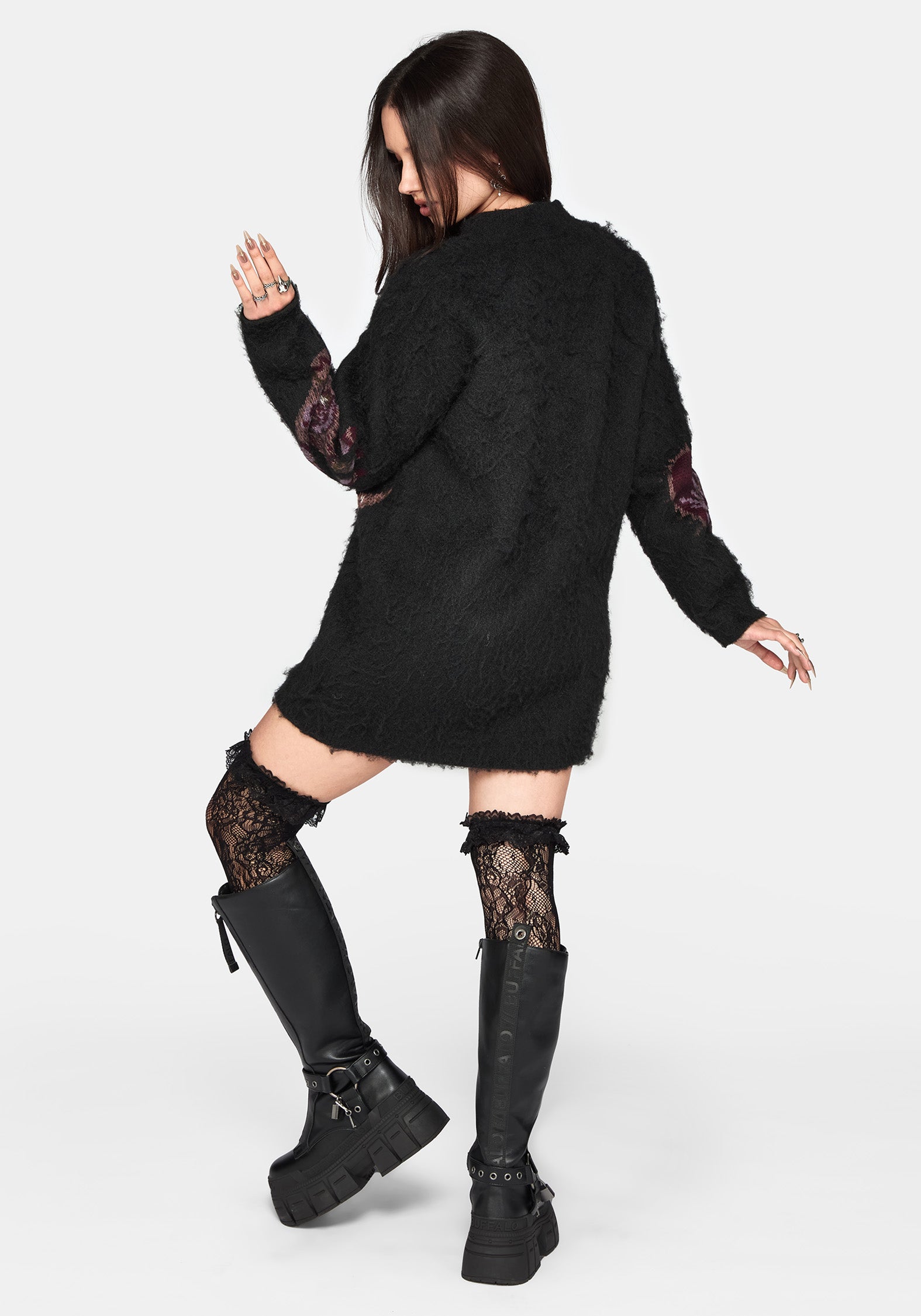 Angela Himmlisch Fluffy Strick Strickjacke
