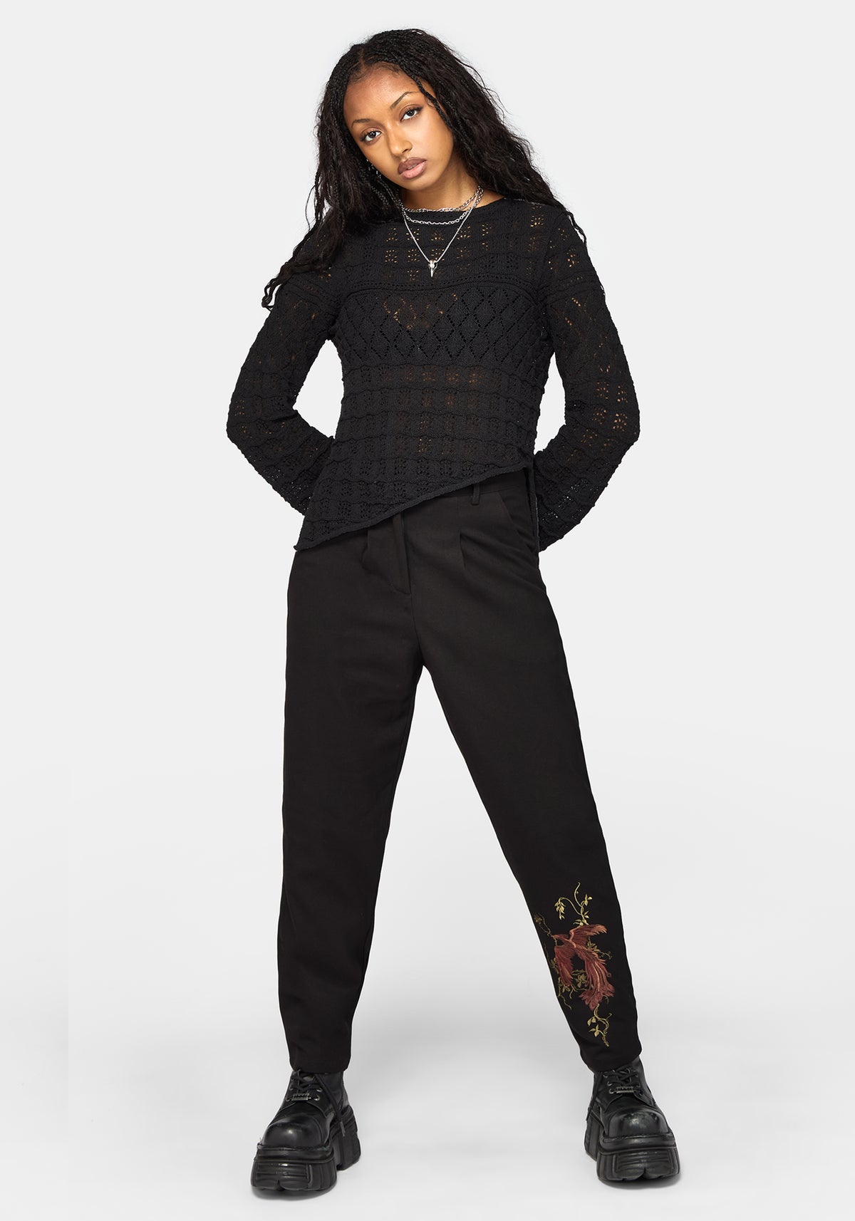 Olesia Asymmetrisch Strick Pullover