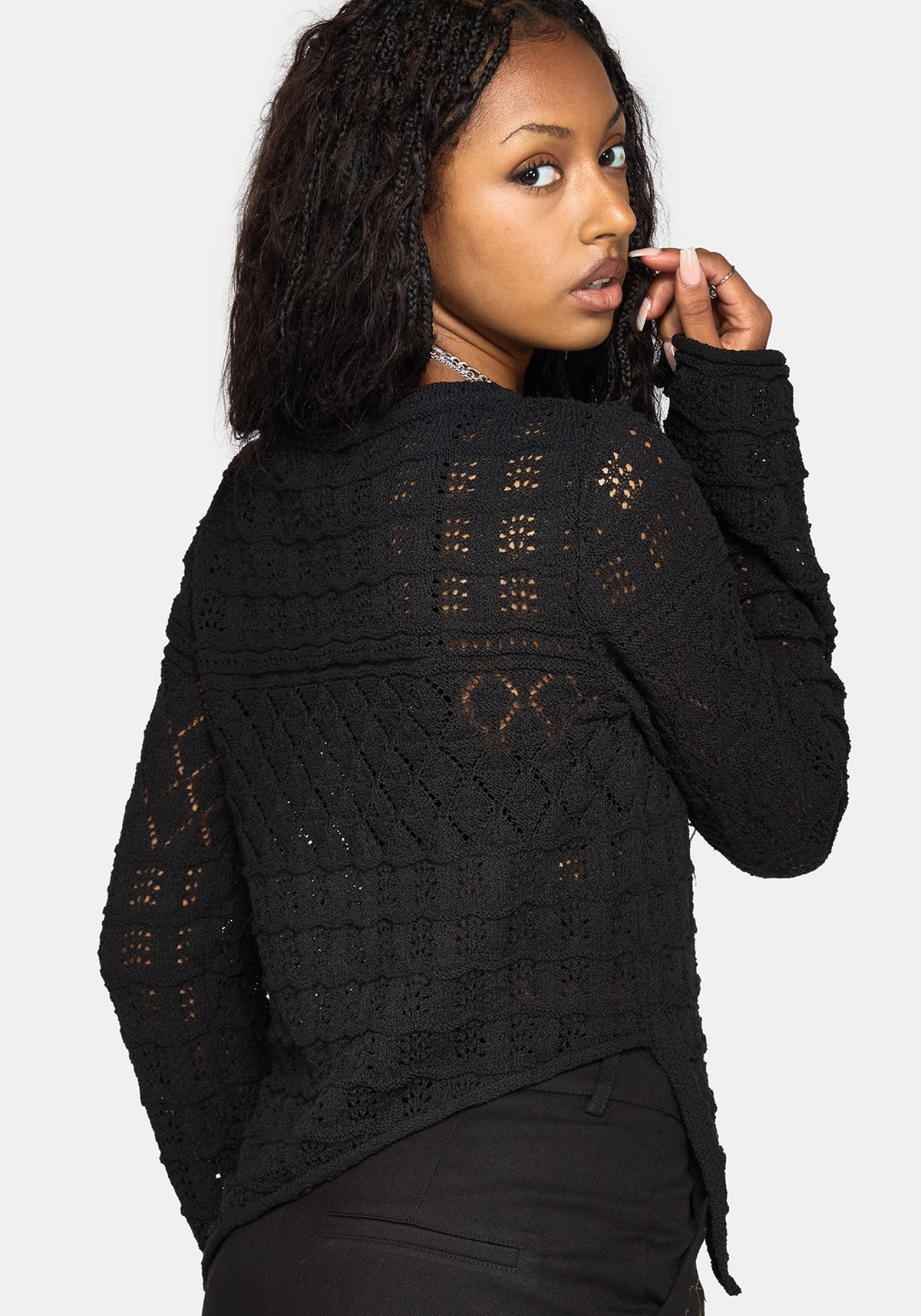 Olesia Asymmetrisch Strick Pullover
