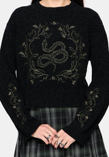 Ophidian Schlange Cross Stitch Strick Pullover