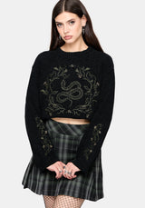 Ophidian Schlange Cross Stitch Strick Pullover