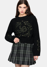 Ophidian Schlange Cross Stitch Strick Pullover