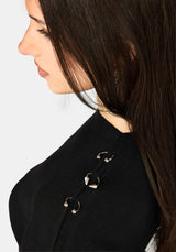 Madigan Asymmetrisch Piercing Strick Oberteil