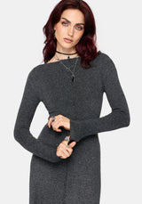 Coralie Exposed Seam Strick Kleid