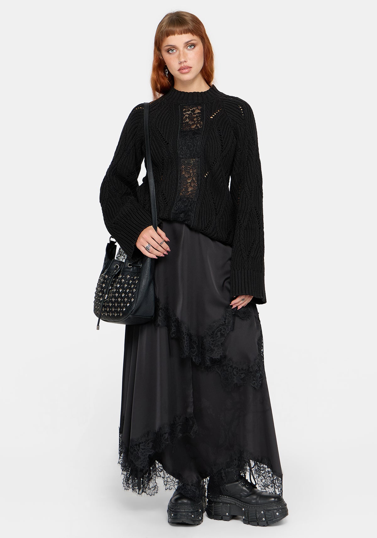 Melrose Lace Cable Knit Jumper