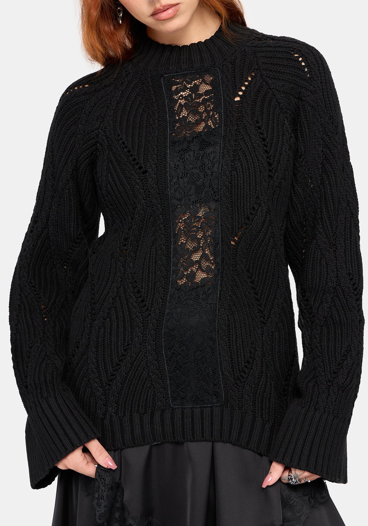 Melrose Lace Cable Knit Jumper