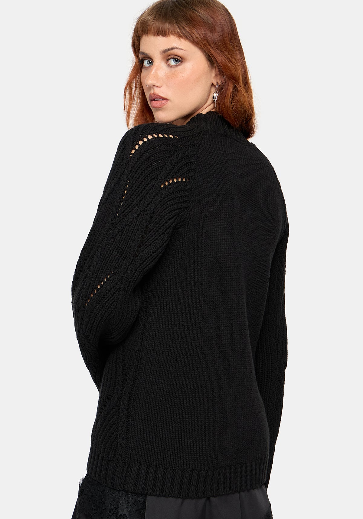Melrose Lace Cable Knit Jumper