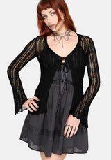 Amadea Pointelle Knit Cardigan