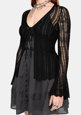 Amadea Pointelle Knit Cardigan