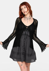 Amadea Pointelle Knit Cardigan