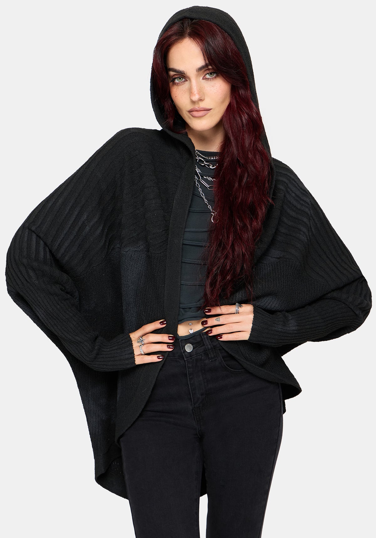 Morpho Cocoon Mit Kapuze Strickjacke