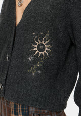 Mogor Himmlisch Bestickt Strick Strickjacke
