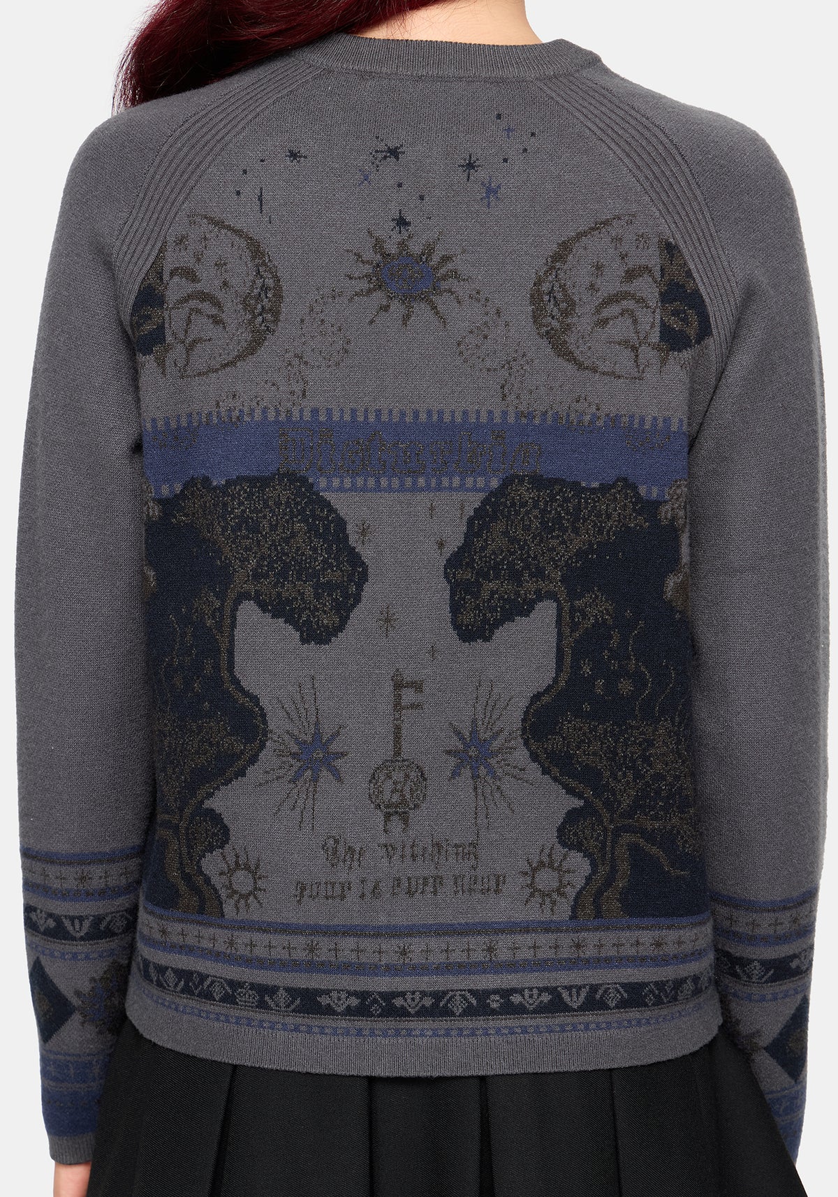 Faewood Tree Jacquard Knit Cardigan