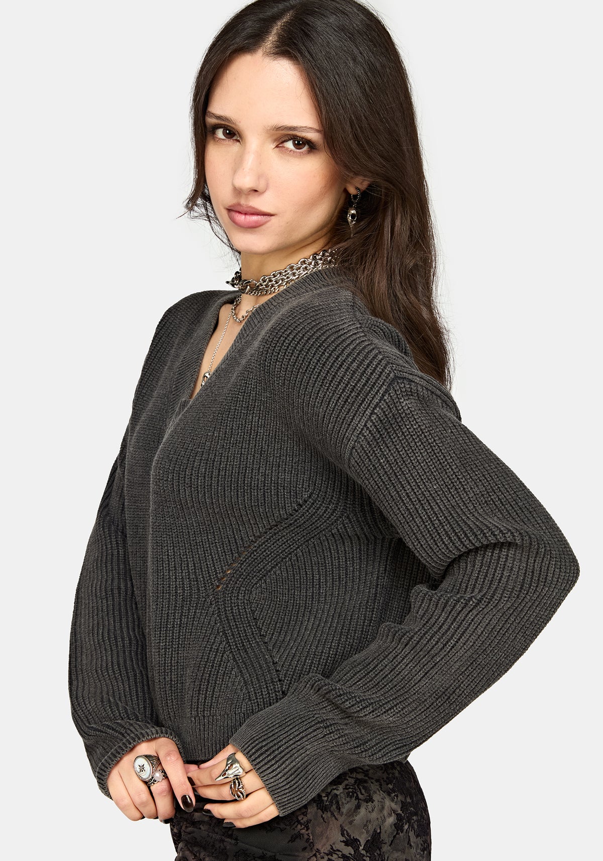 Eira Bleach Wash Strick Pullover
