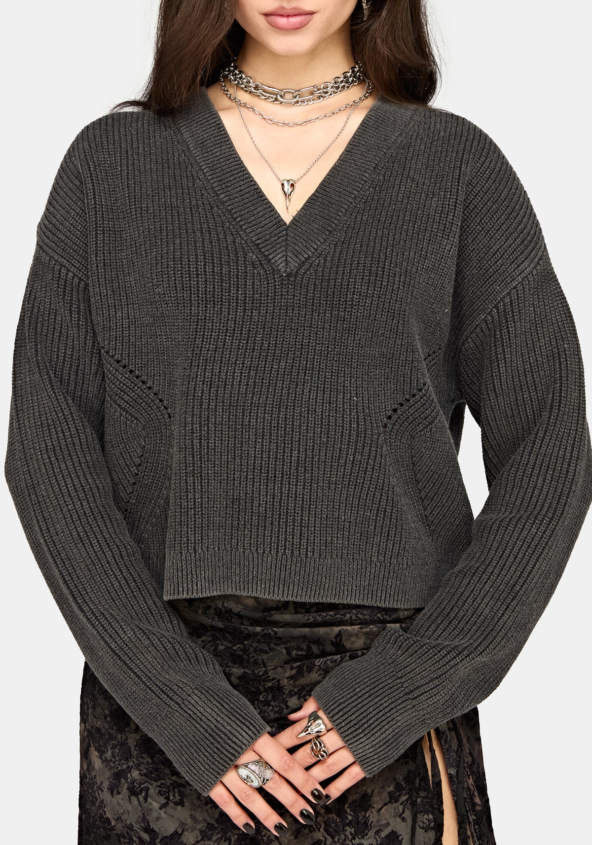 Eira Bleach Wash Strick Pullover