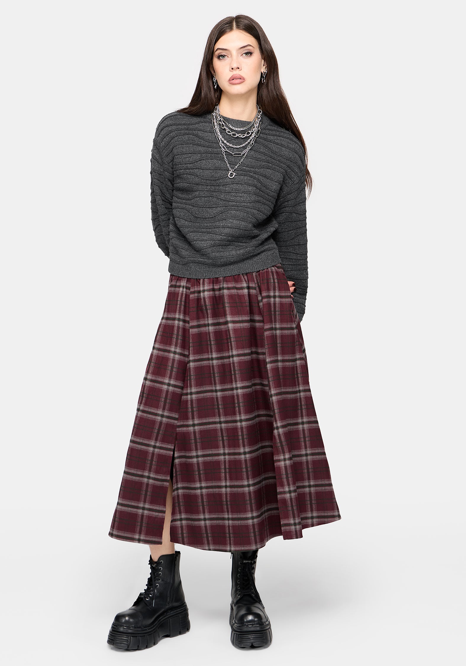 Stormi Wave Streifen Strick Pullover