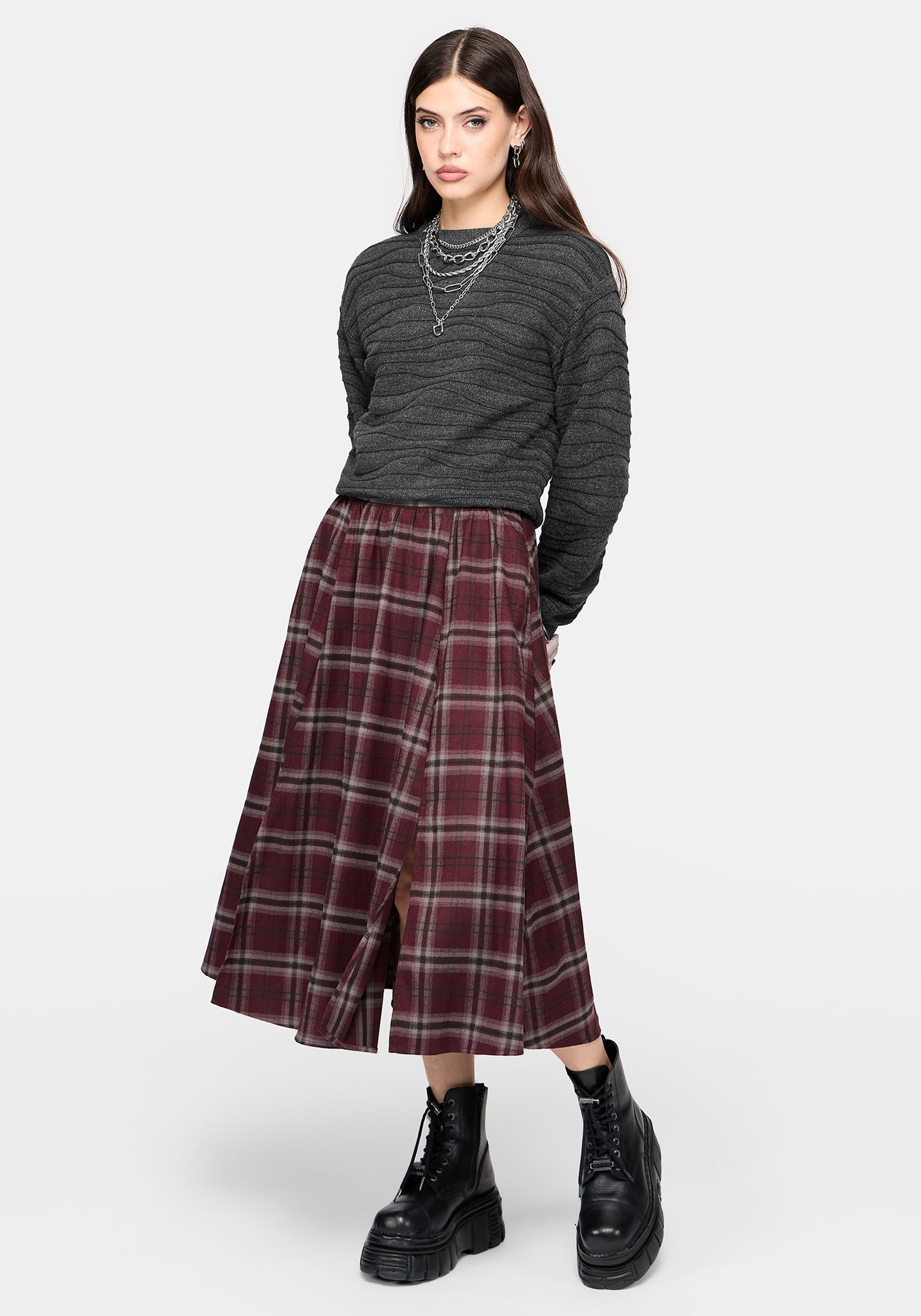 Stormi Wave Streifen Strick Pullover