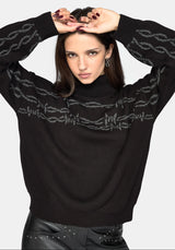 Arboreal Barbed Wire Strick Pullover