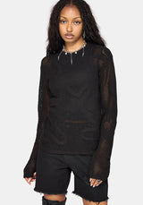 Blanc Snake Mesh Jumper