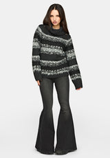 Harlow Stripe Roll Neck Knit Jumper
