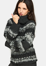 Harlow Stripe Roll Neck Knit Jumper