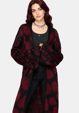Adder Scales Jacquard Lang geschnitten Strickjacke