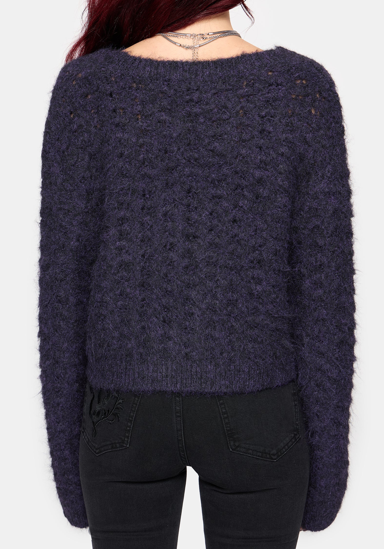 Seren Fluffy Strick Strickjacke