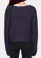 Seren Fluffy Strick Strickjacke