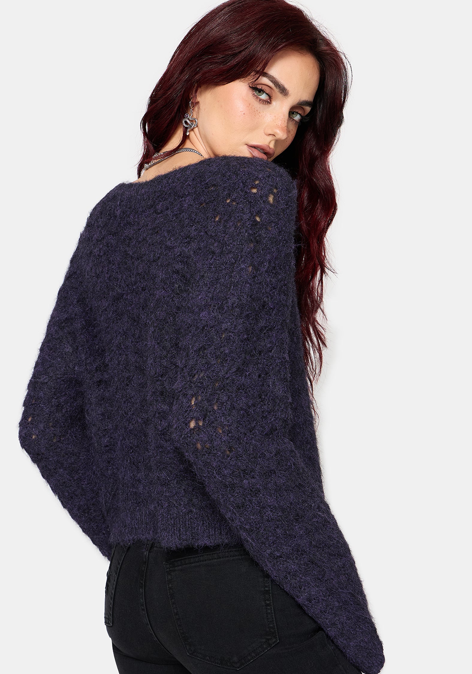 Seren Fluffy Strick Strickjacke