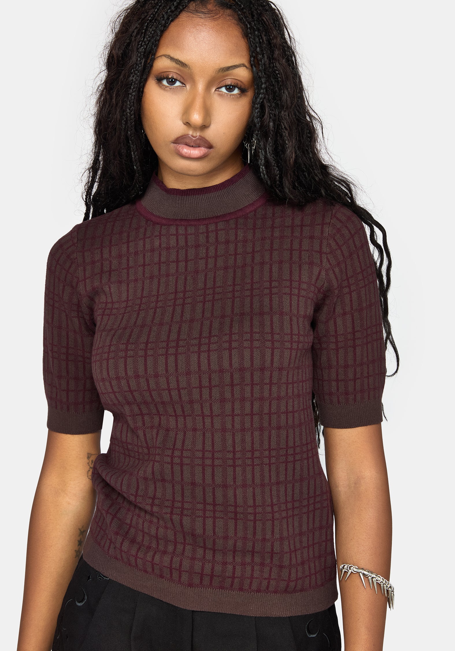 Glenna Knit Top - Burgundy