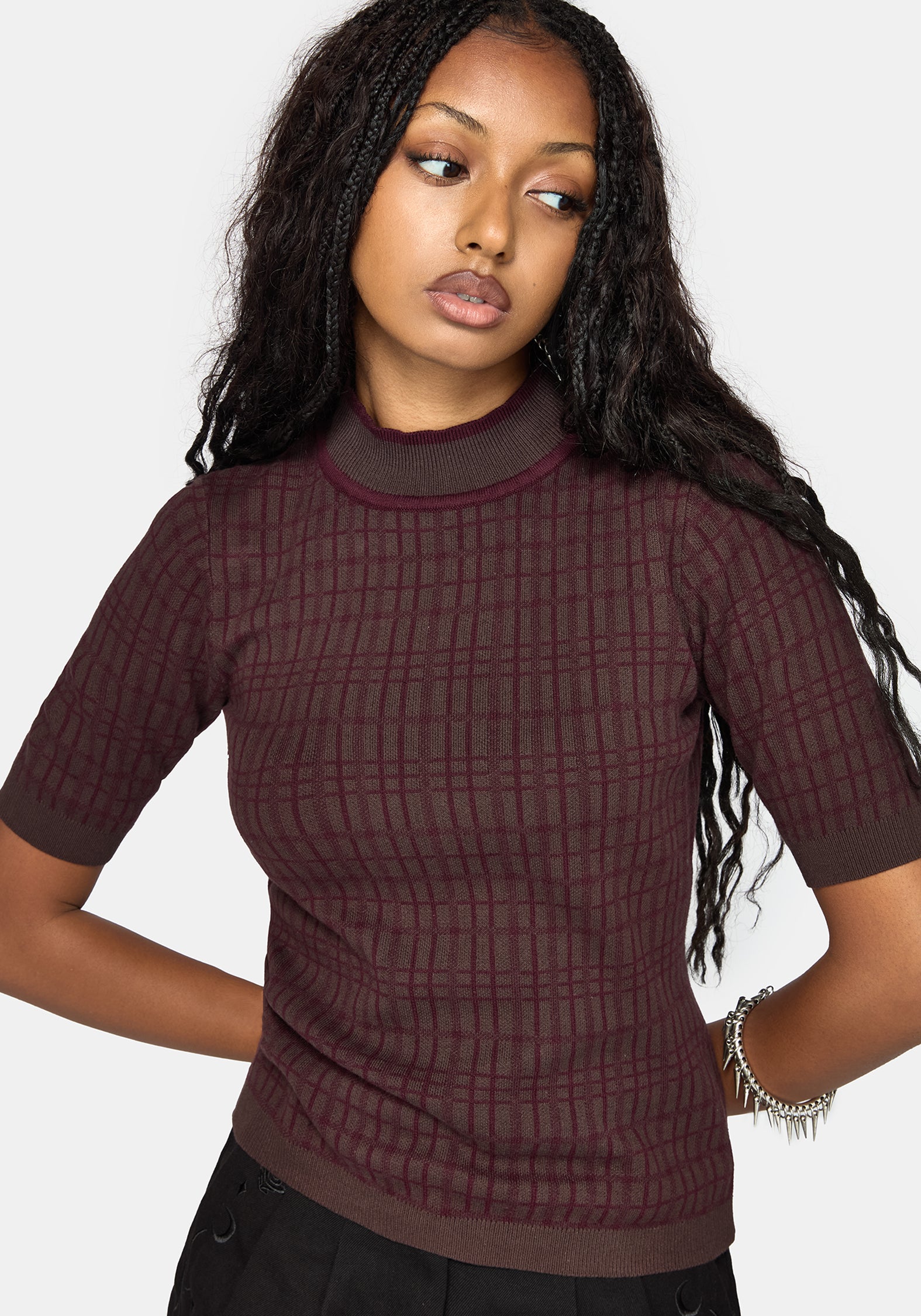 Glenna Knit Top - Burgundy