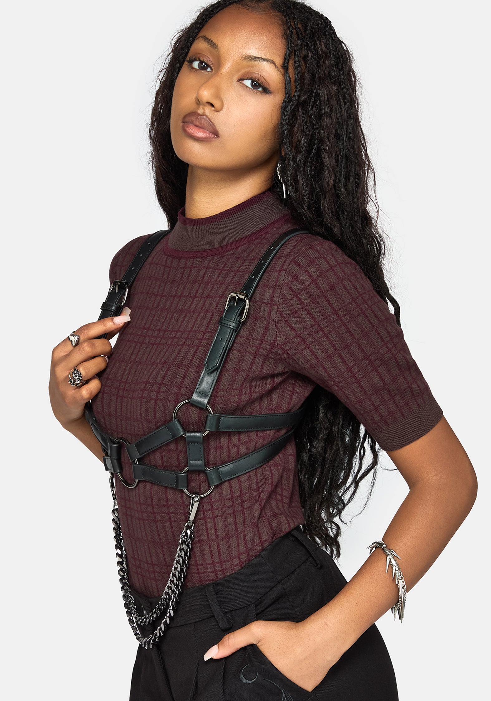 Glenna Knit Top - Burgundy