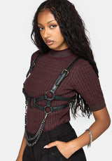 Glenna Knit Top - Burgundy