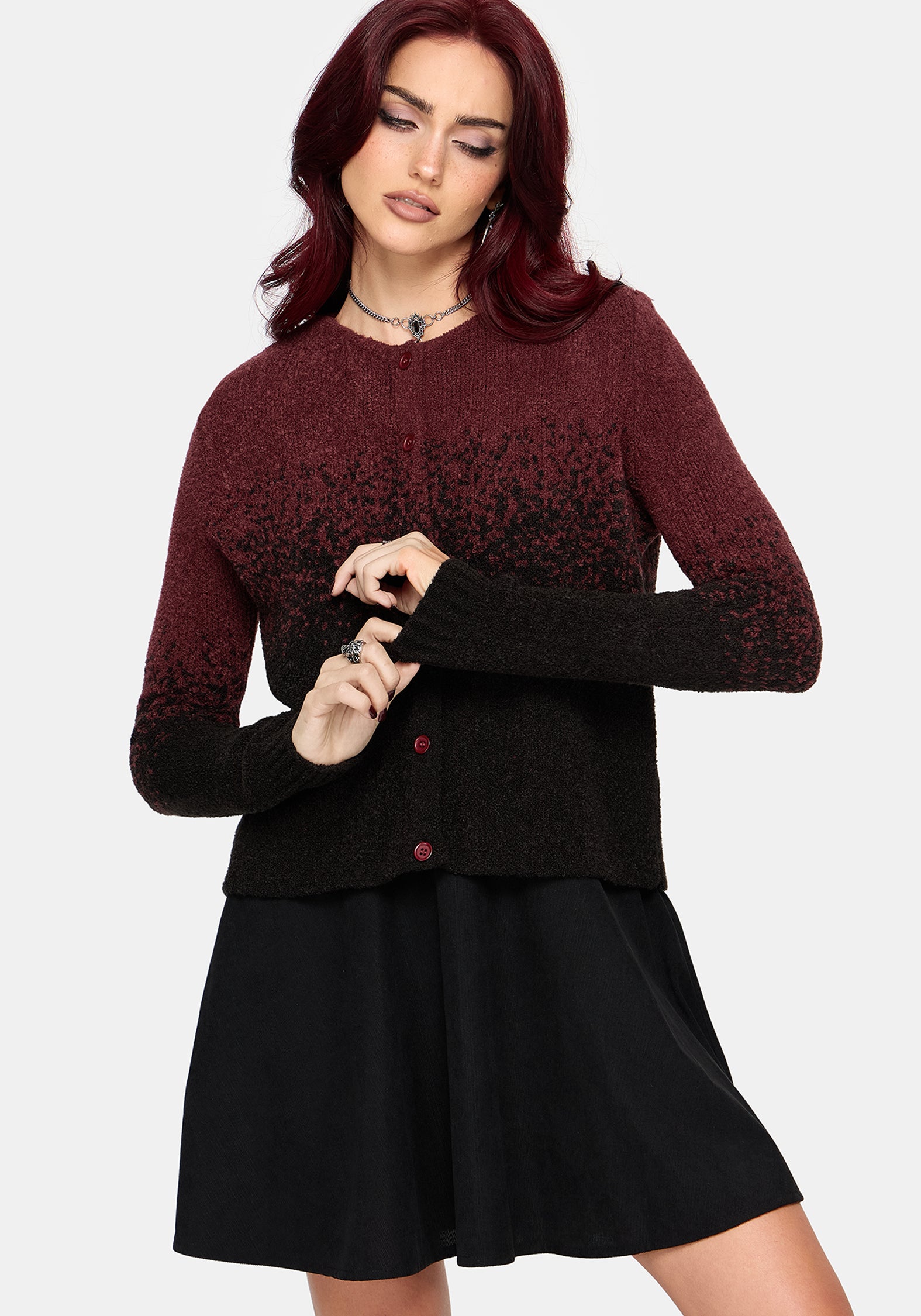 Noira Ombre Bouclé Knit Cardigan