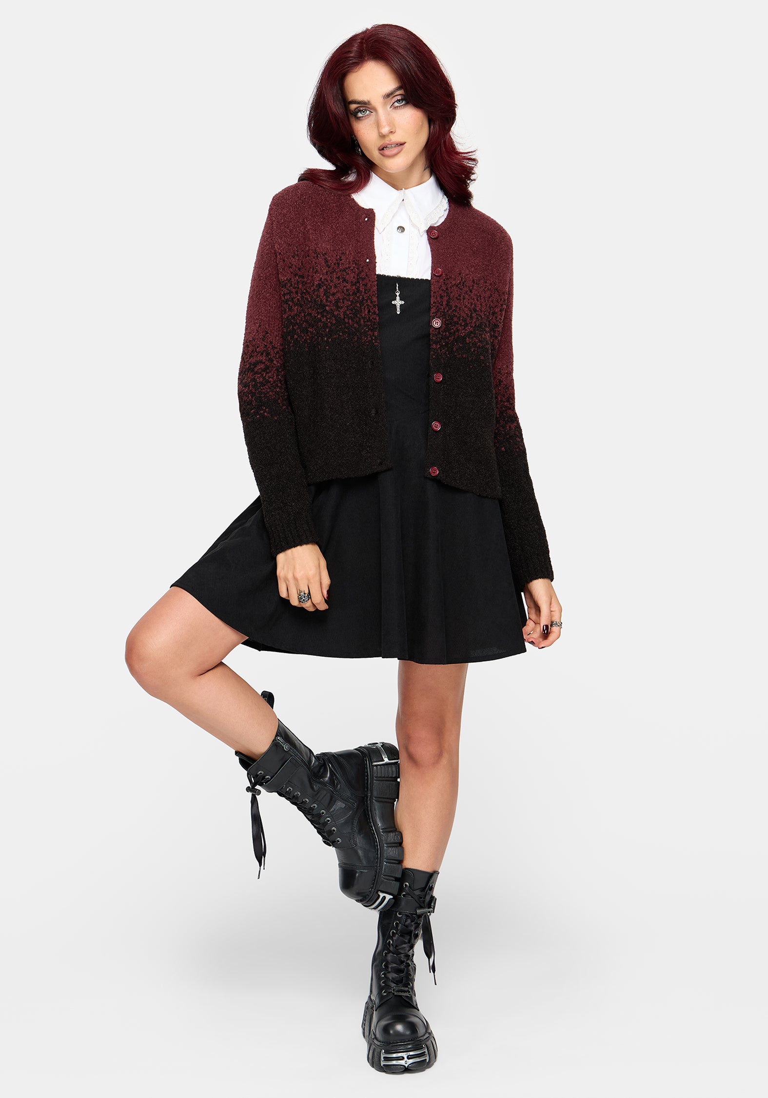 Noira Ombre Bouclé Knit Cardigan